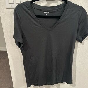 Quince Cotton Modal V Neck Tee